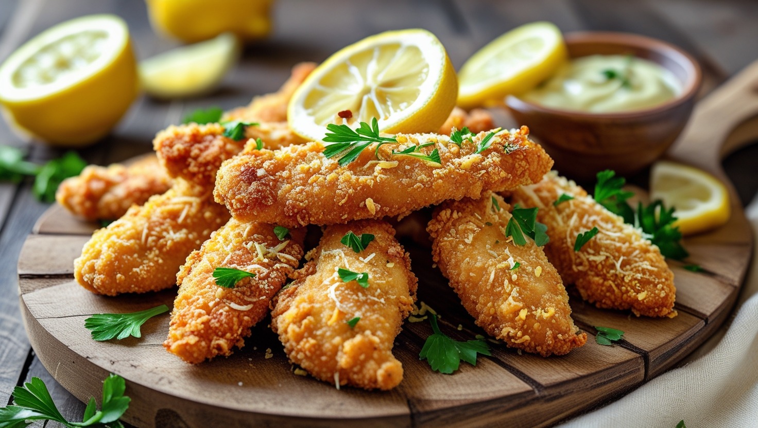 Lemon Garlic Parmesan Chicken Tenders