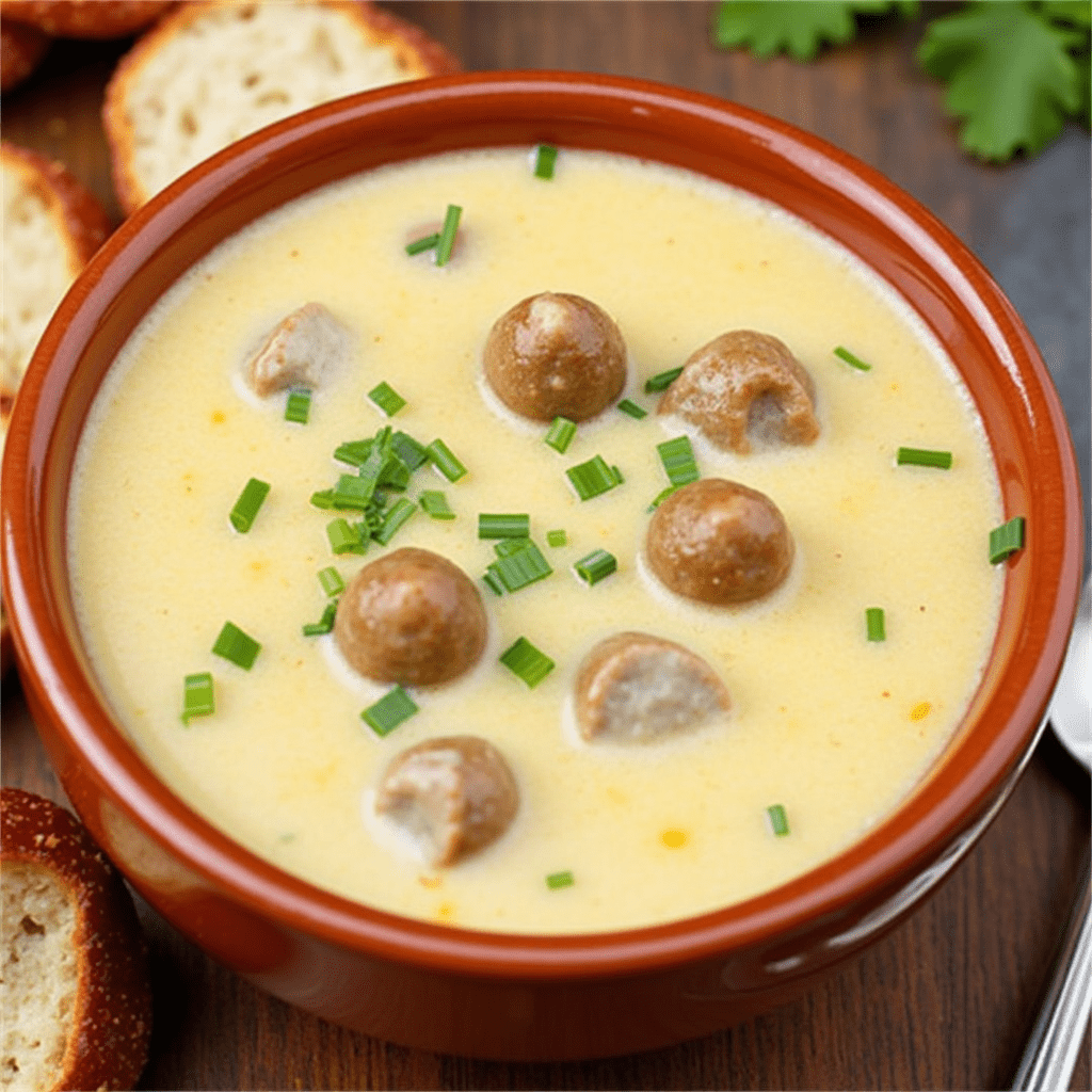 Creamy Parmesan Italian Sausage Soup: